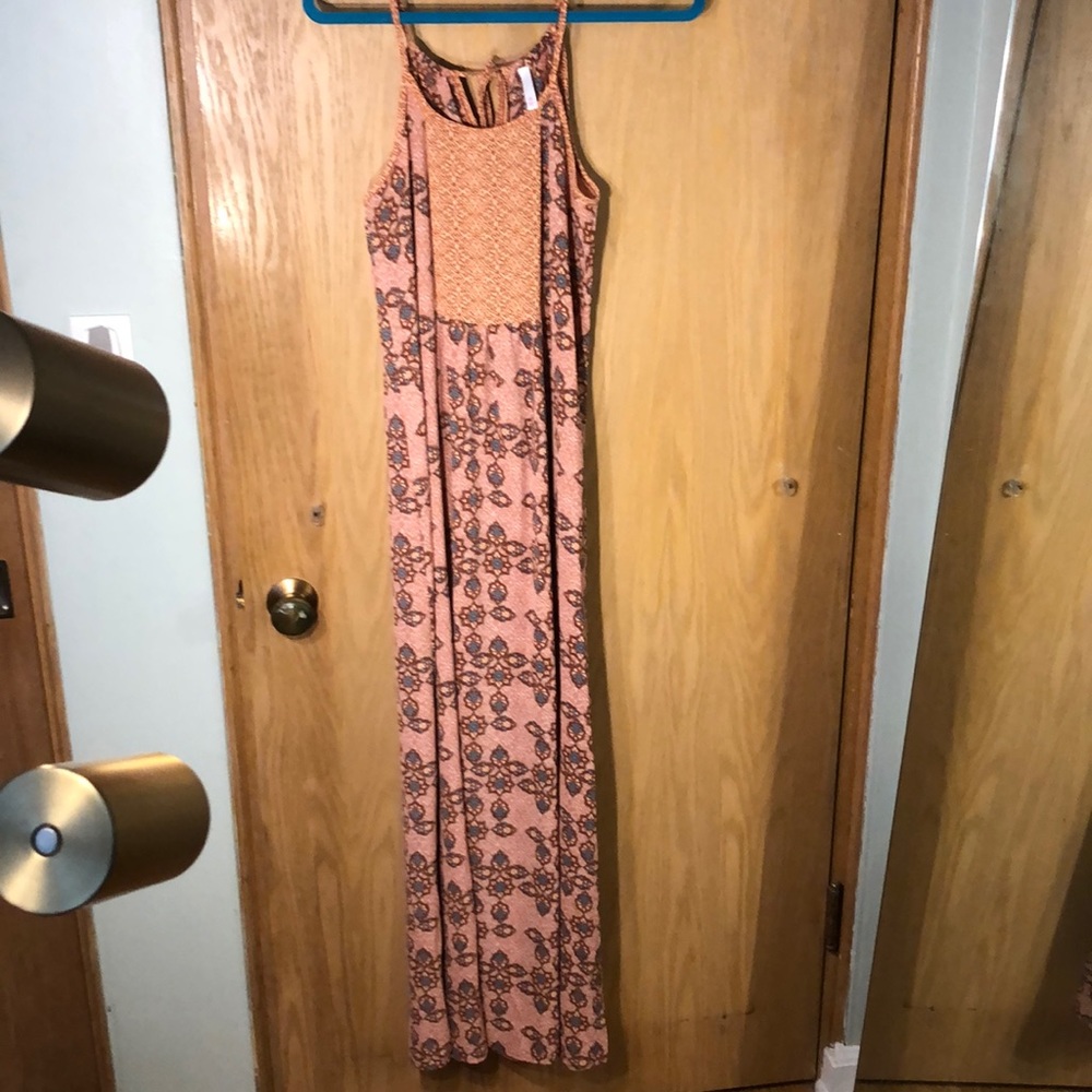 NWOT Xhilaration salmon boho maxi dress